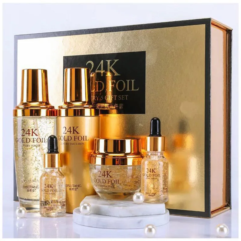 

24k gold skin care set nourishing moisturizing gold foil skin care kit pregnant woman can also use