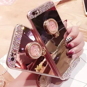 Mirror Diamond Ring Holder Phone Case iPhone 7 8 Plus Max
