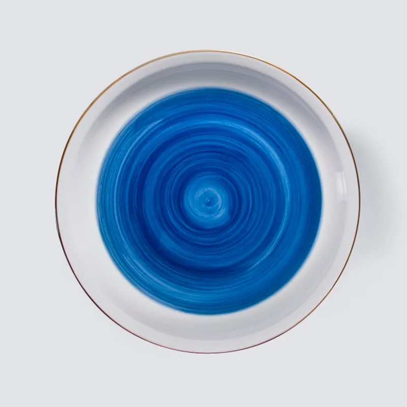 product-moroccan wholesale ceramic plates blue pasta soup plate porcelain-Two Eight-img-2