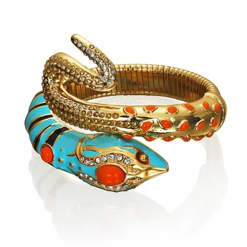 Famous Fantasy World Jewelry,Marvellous Snake Bangle,Blue 