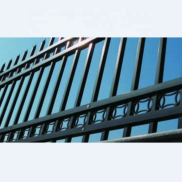 Galvanized Steel Picket Fence PVC coated steel fence Zinc steel fence