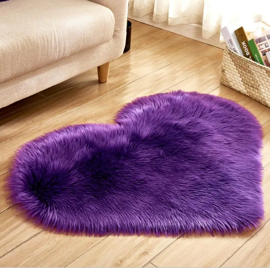 Factory wholesale white round shape faux sheepskin fur rug carpets