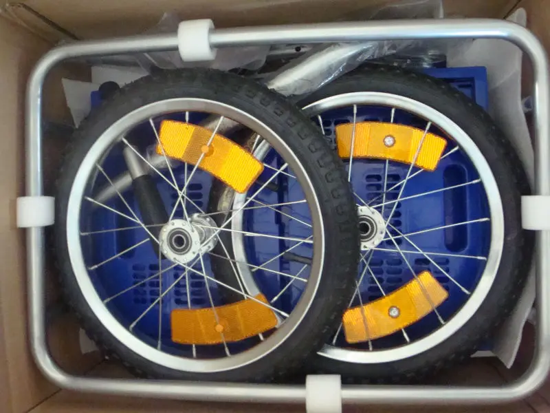 
Practical Bike Cargo Trailer and Hand Wagon with plastic box 