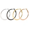 2018 stainless steel warp mexican gold hoop earrings flat wholesale