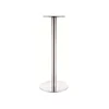 industrial dining table round base stainless steel for tree trunk table
