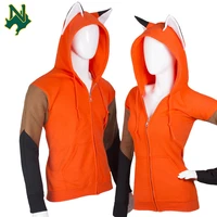 Fox hoodie with ears for guys Outlet