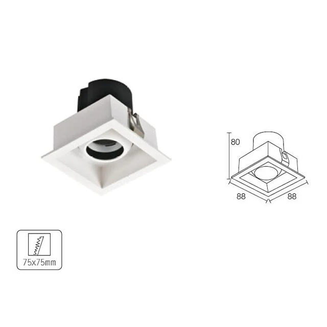 
alibaba trade assurance supplier Zhongshan High lumen protective recessed grille lamp 