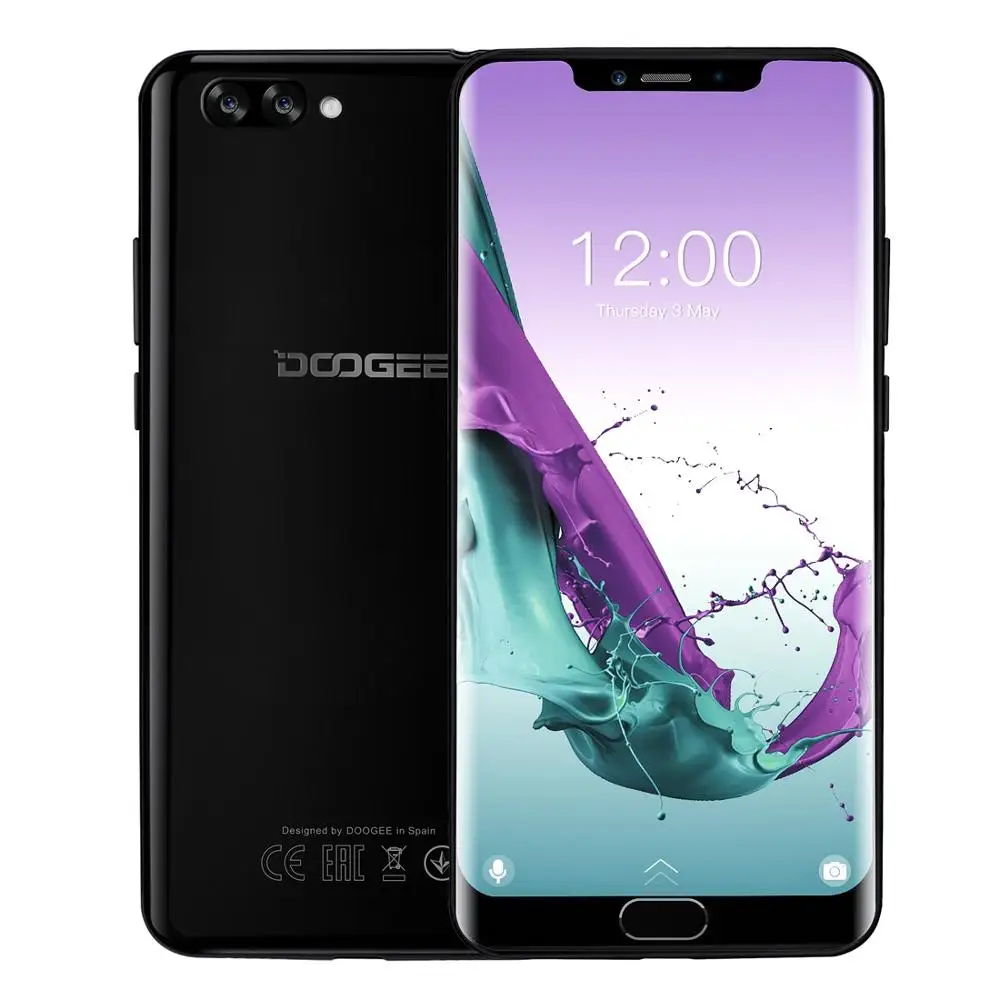 

DOOGEE Y7 Plus 6.18 inch U-notch 1080*2246 Screen MTK6757 Octa-Core up to 2.5GHz 6GB+64GB Android 8.1 Face ID 4G Smartphone, Black;blue;purple