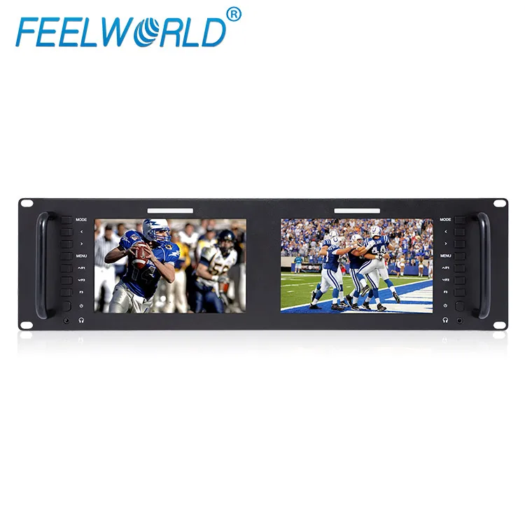 

3RU 7 inch SDI HDMI loop lcd Rack Mount field lcd Monitor broadcast equipment