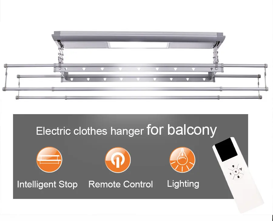 Aluminium Balcony Ceiling-mounted Laundry Bedroom Electric Automatic ...