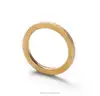 IP gold plated stainless steel ring stackable eternity band with cz stone setting WR012