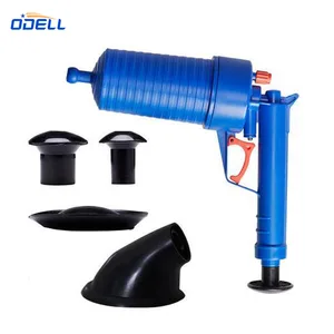 Image of Manual air blaster pipe drain cleaner for toilet kitchen and bathroom