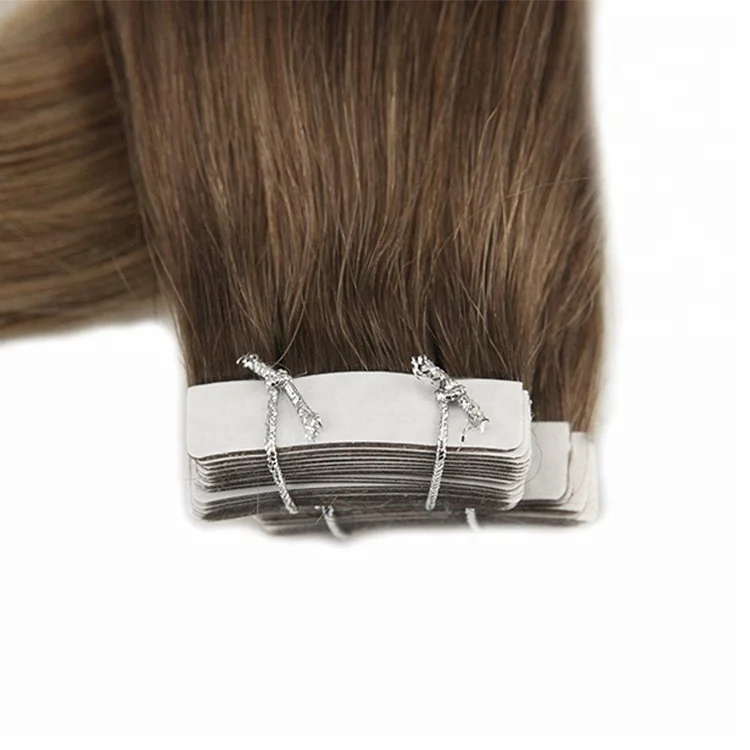 10 colors 2.5g per piece European popular human hair double tape hair two tone color extension, In stock color: 1,1b,2,4,6,8,18,27,613,60. other colors can customize