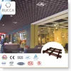 Rucca WPC Wood Plastic Composite Grid Ceiling, modern artistic ceiling design for home-decoration, shops, restaurant 150*150mm
