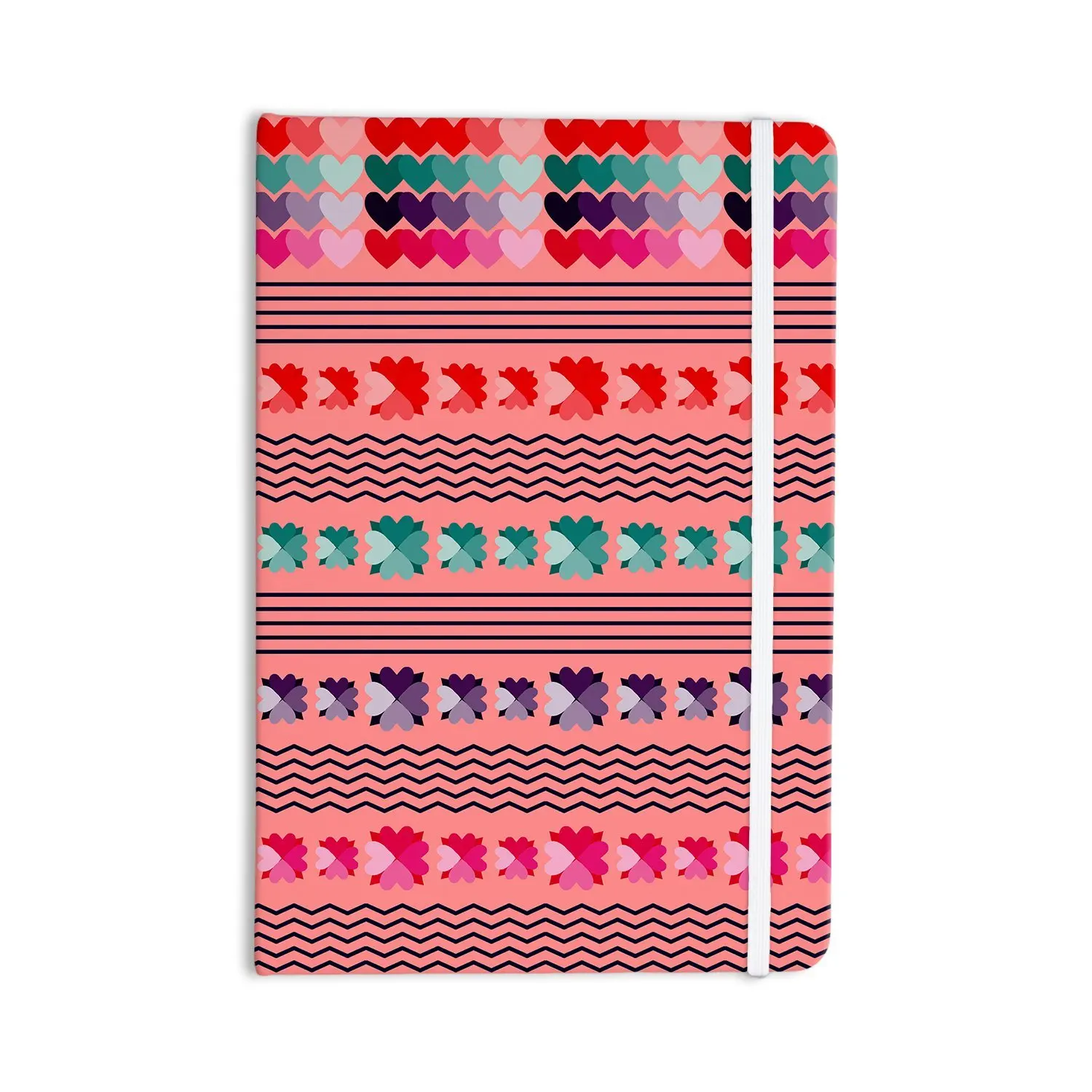 Get Quotations · KESS InHouse "Romantic Love Pattern" Everything Notebook,  Journal Famenxt, Pink Abstract (