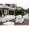 Octagonal synthetic wicker woven contemporary garden sun sofa set with 5 seater rattan furniture malaysia