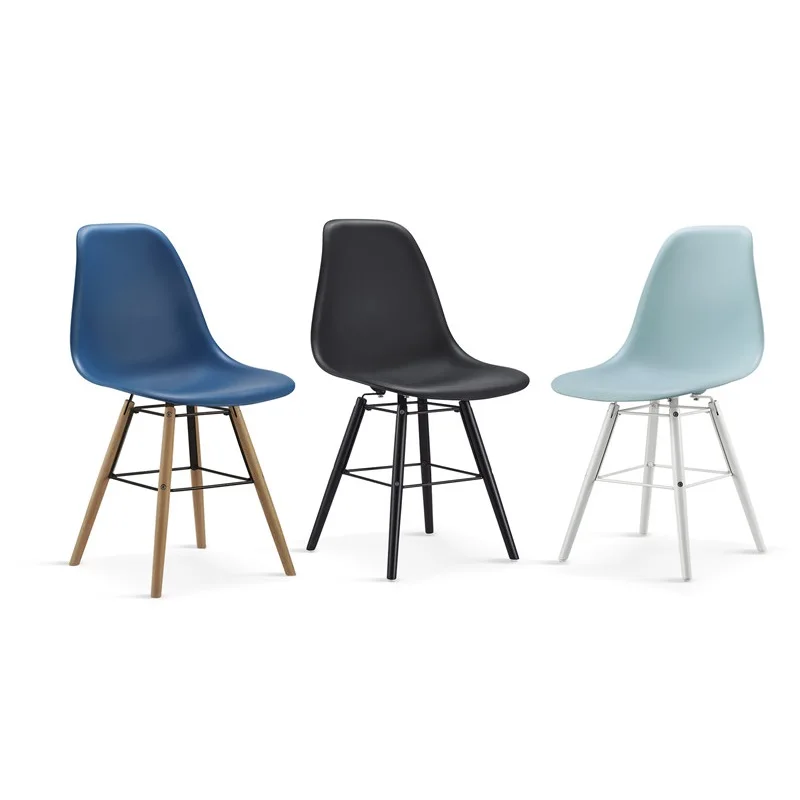 New product Modern plastic beech wooden legs dining Restaurant chair