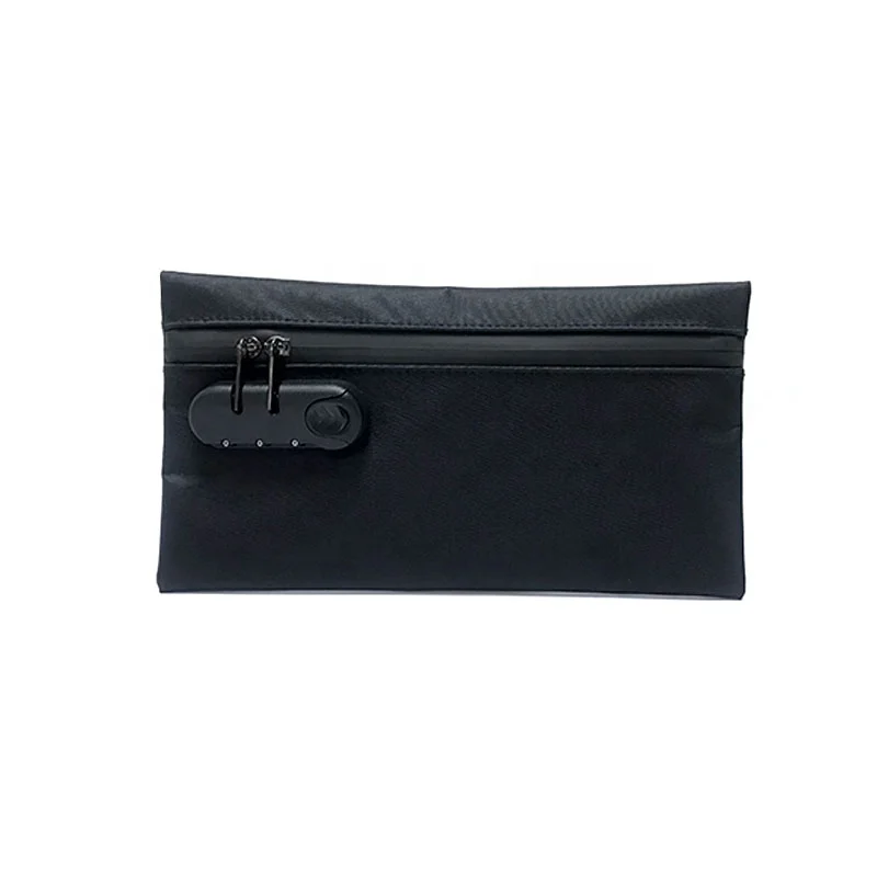 

carbon lining smell proof bag Amazon hot sale smell proof bag with lock, Black or customized