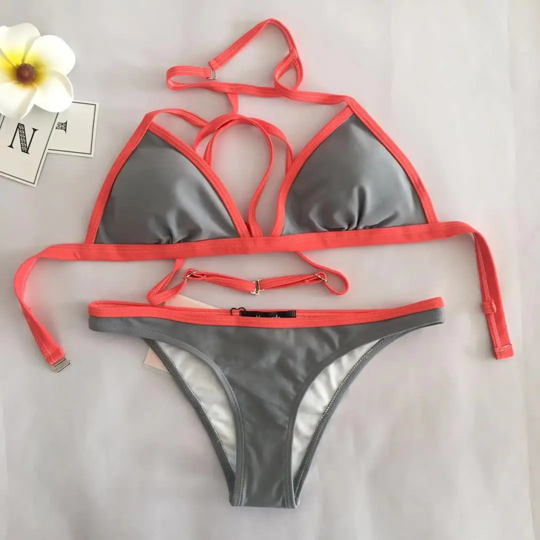 

Hot Selling Lace Tie Up Sexy Two Piece Bikini Swimsuits Swimwear