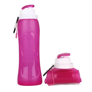 Image of Private Label Reusable Bpa Free Foldable Gym Cute Baby Silicone Water Bottle
