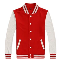 

wholesale Men cotton button up sailor collar sport letterman baseball varsity jacket