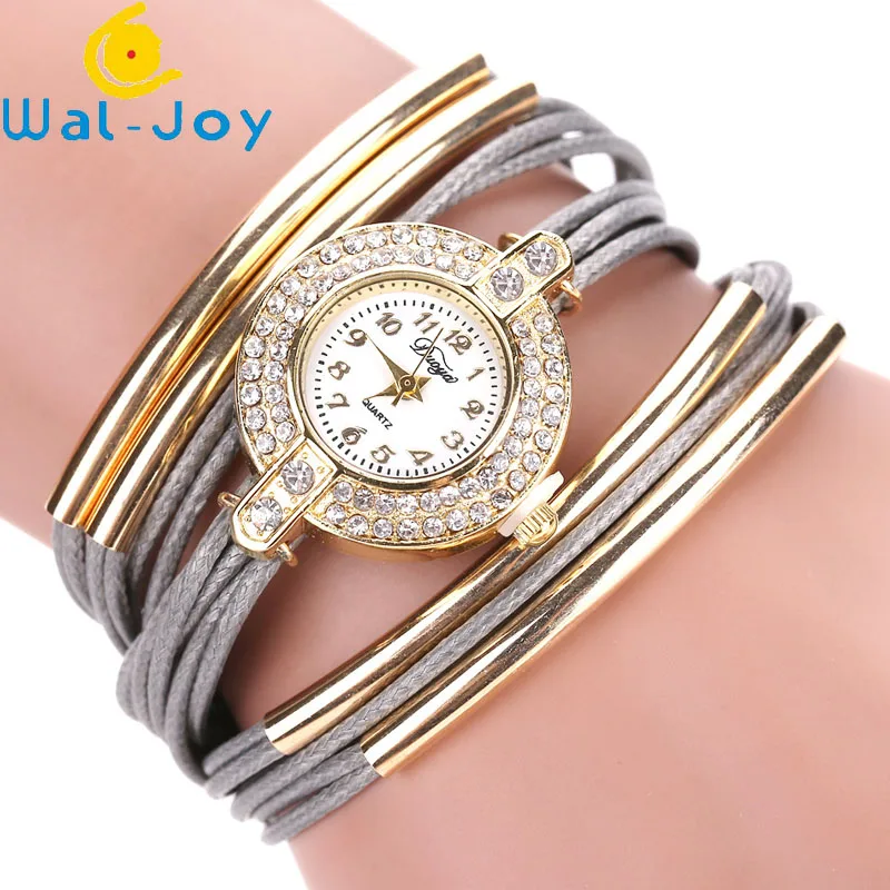 WJ-7413 Latest Design Hot Watch Bracelet Popular Quartz Wristwatch Fashion Spot Drill Watch For Women