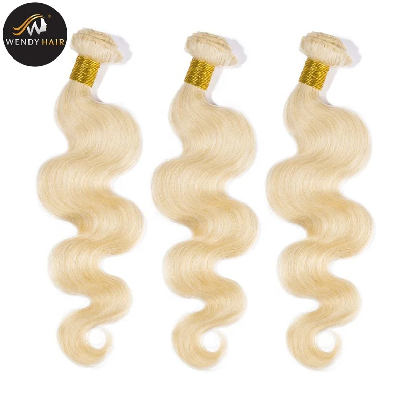 

Wendy Hair Cuticle Aligned Virgin Brazilian 613# Blonde Hair Weave, 613 blonde