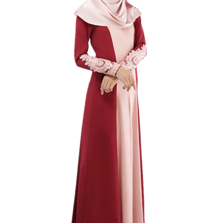 

long muslim jubah dress wholesale muslimah jubah for women, Light blue red brown