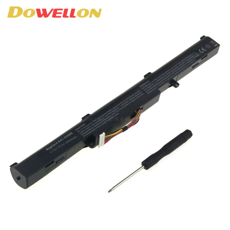 

14.4V 2600mAh Rechargeable Li-ion Laptop Battery A41-X550E for Asus A450J A450JF D451V K450J K550D K550DP K550E X450J X450JF, Black