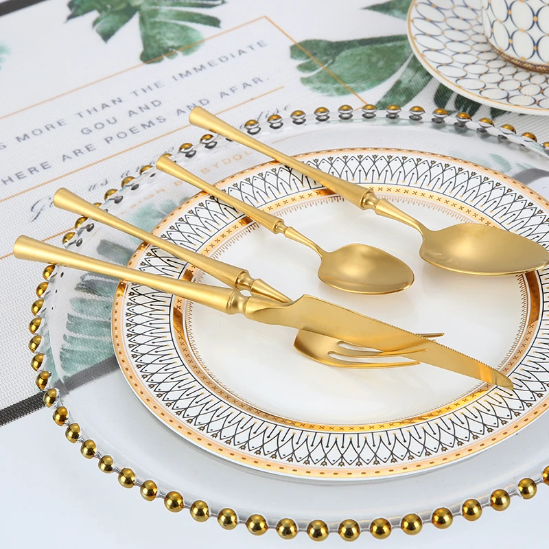 

Gold Small Waist Shape Stainless Steel Western Tableware 304 Stainless Steel Western Tableware, Gold;etc...