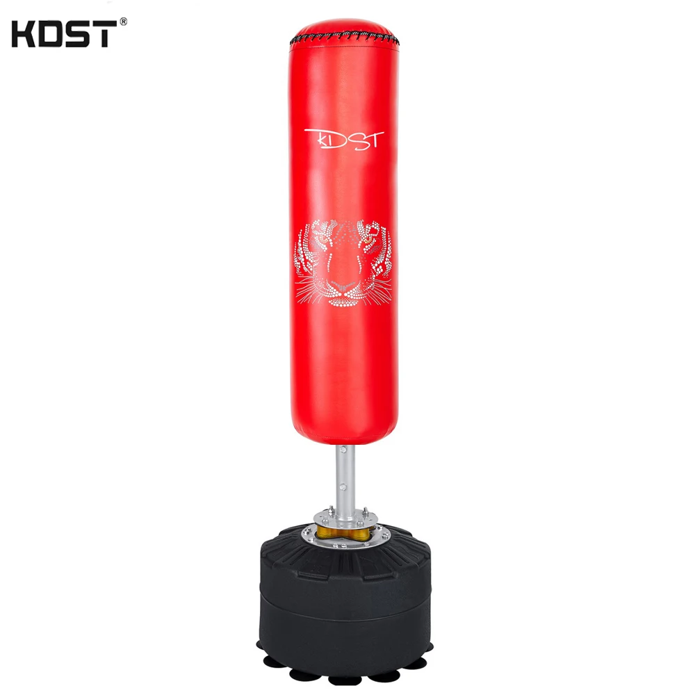 
hot sale workout free standing heavy kicboxing body punching training bags with leather skin 