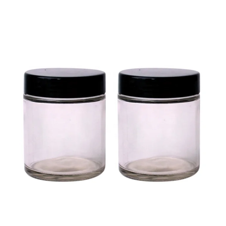 

10oz 300ml clear airtight straight side glass storage jars for food candy honey caviar jam with screw lid, Transparent