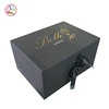 High quality luxury custom empty foldable large christmas gift box with ribbon