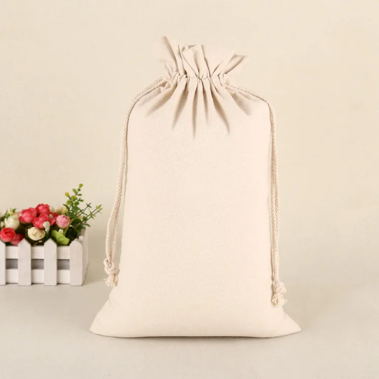 
Jewelry Gift Drawstring Bags Wedding mini cotton muslin drawstring pouch 