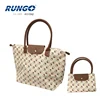 Women Eco-Friendly 2018 Fashion Polyester Leather Handle Ladies Handbags