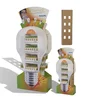 LED Light Manufacturer Wholesale Cardboard Floor display standing rack with Custom OEM design POP FSDU