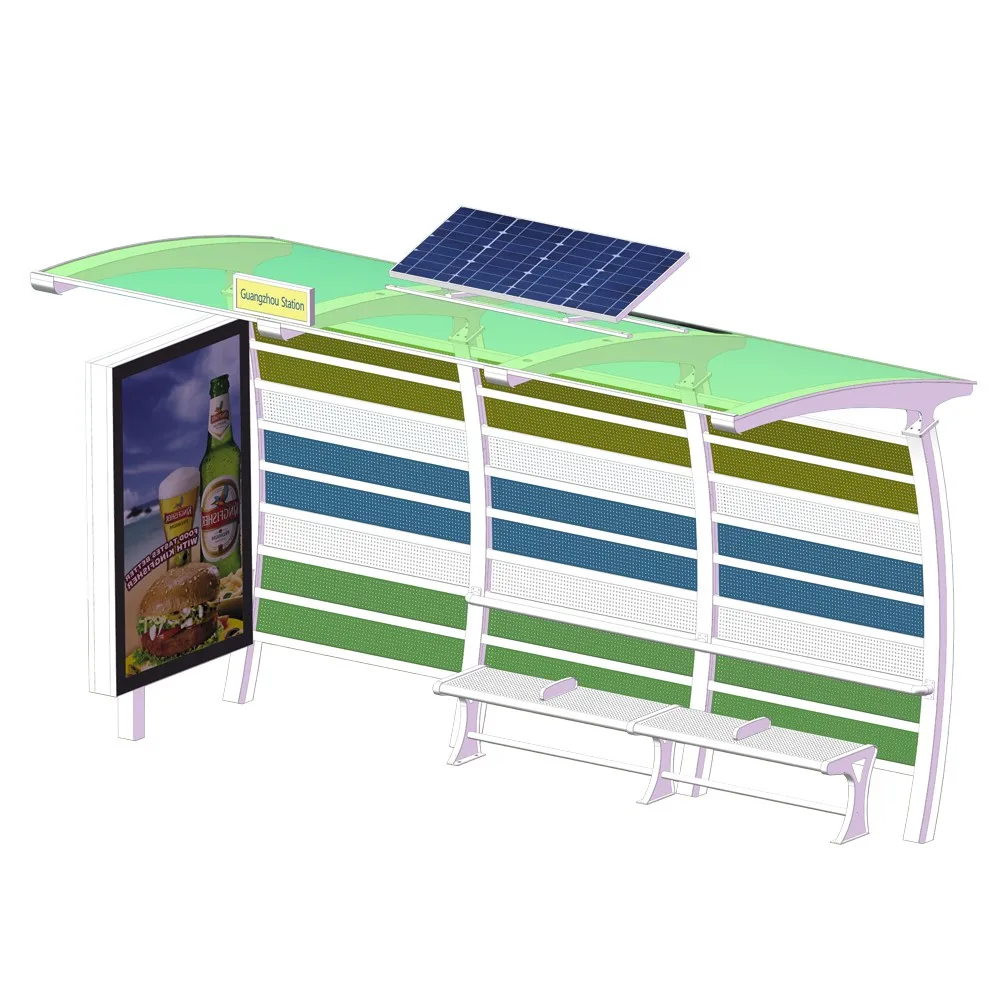 product-Solar bus stop shelter modern design bus shelter-YEROO-img-2