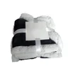 MOQ 100 ready to ship Double Layer DOBBY fleece Fabric jacqua flannel solid dyed blanket Double faced sherpa blankets
