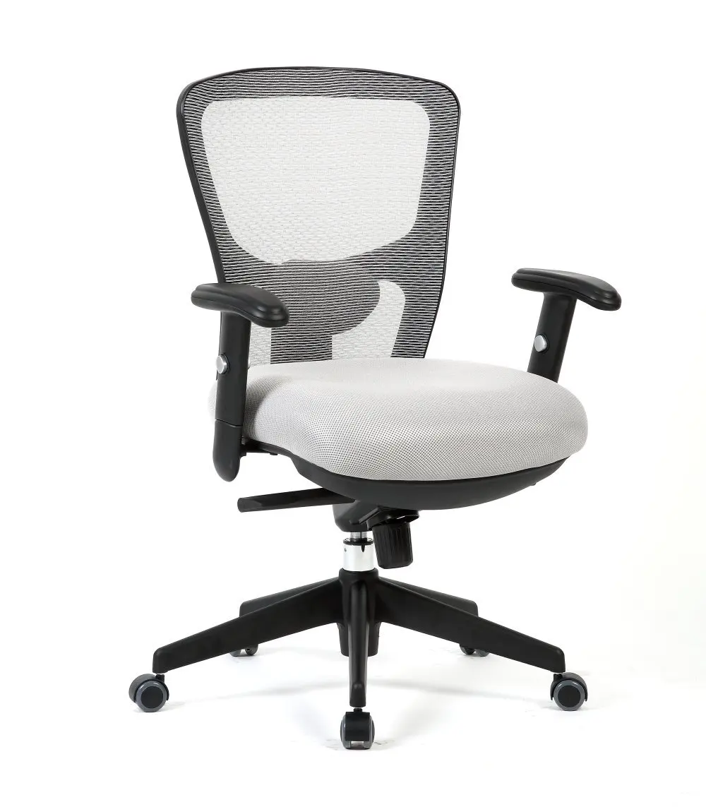 Buy Office Factor Ergonomic Executive Managers Gray Mesh Chair ...