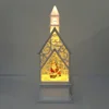 New Design 11" H Battery Operated Glitter Swirling Led Lighted Christmas Decoration Santa Water House