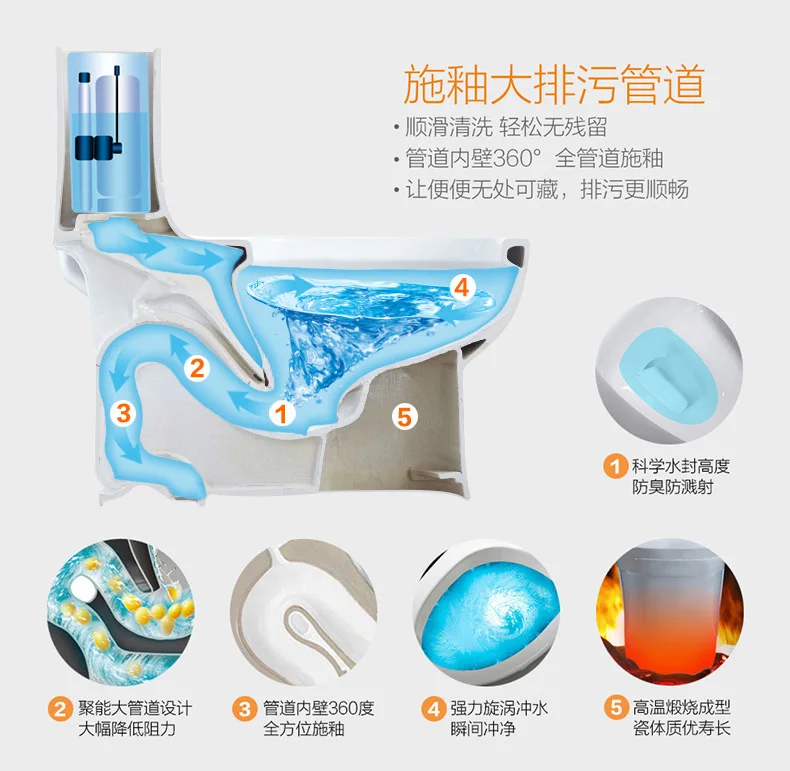 Dual-flush one piece ceramic wc toilet sanitary