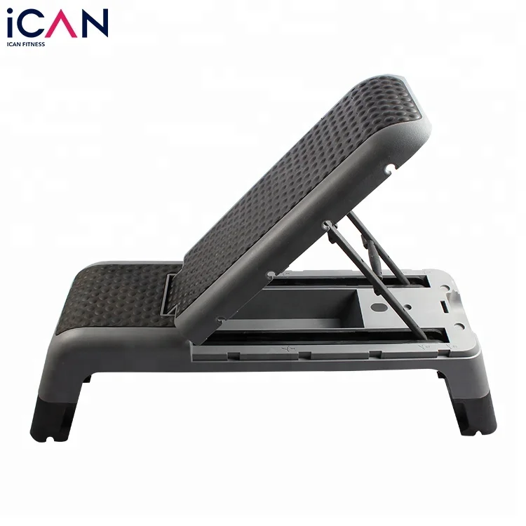 

Fitness Workout Sit Up Bench Adjustable Aerobic Step Bench, Gray or customized
