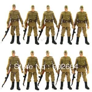 FreeShip Lot 10 Pcs Russian Soldiers Troopers Indiana Jones Figures W 10GUN L05