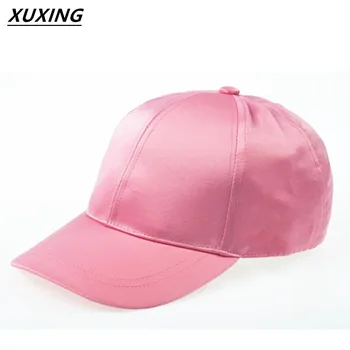 pink satin baseball cap