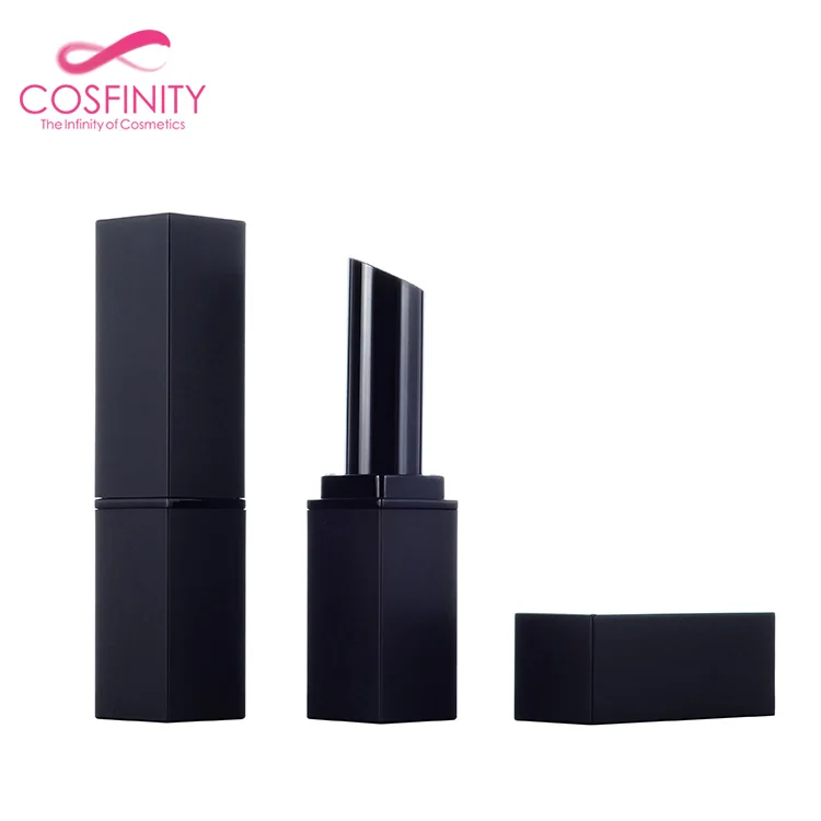 custom your logo custom lipstick packaging container,square good design plastic liquid lipstick tube