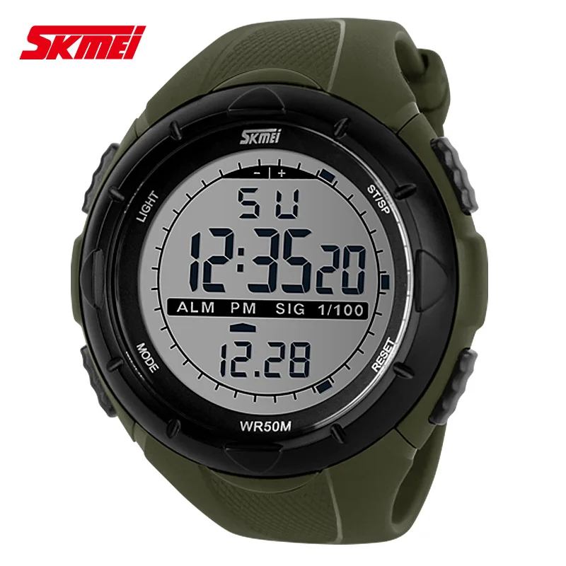 

Skmei Brand 1025 Men LED Digital Military Watch 50M Dive Swim Dress Sports Watches Fashion Outdoor Wristwatches 2016