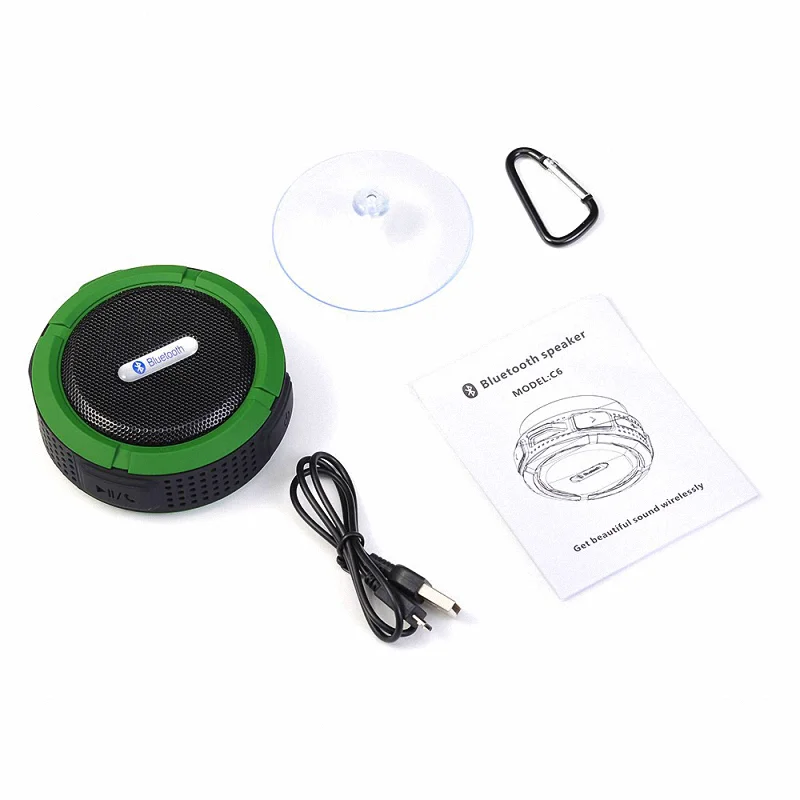 Ekinge C6 Outdoor Sport Portable Shower Wireless Speaker Bluetooth speaker with Suction cup - ANKUX.COM