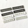 Accessory Maker Sew On Custom Design Debossed Logo Small Pu Leather Patches Labels For Hat Bag