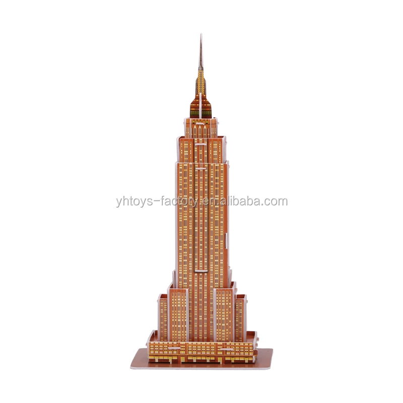 Educational Toys Puzzle U.S. Empire State Building Model Toys World Famous Architecture 3D Puzzle For Kids