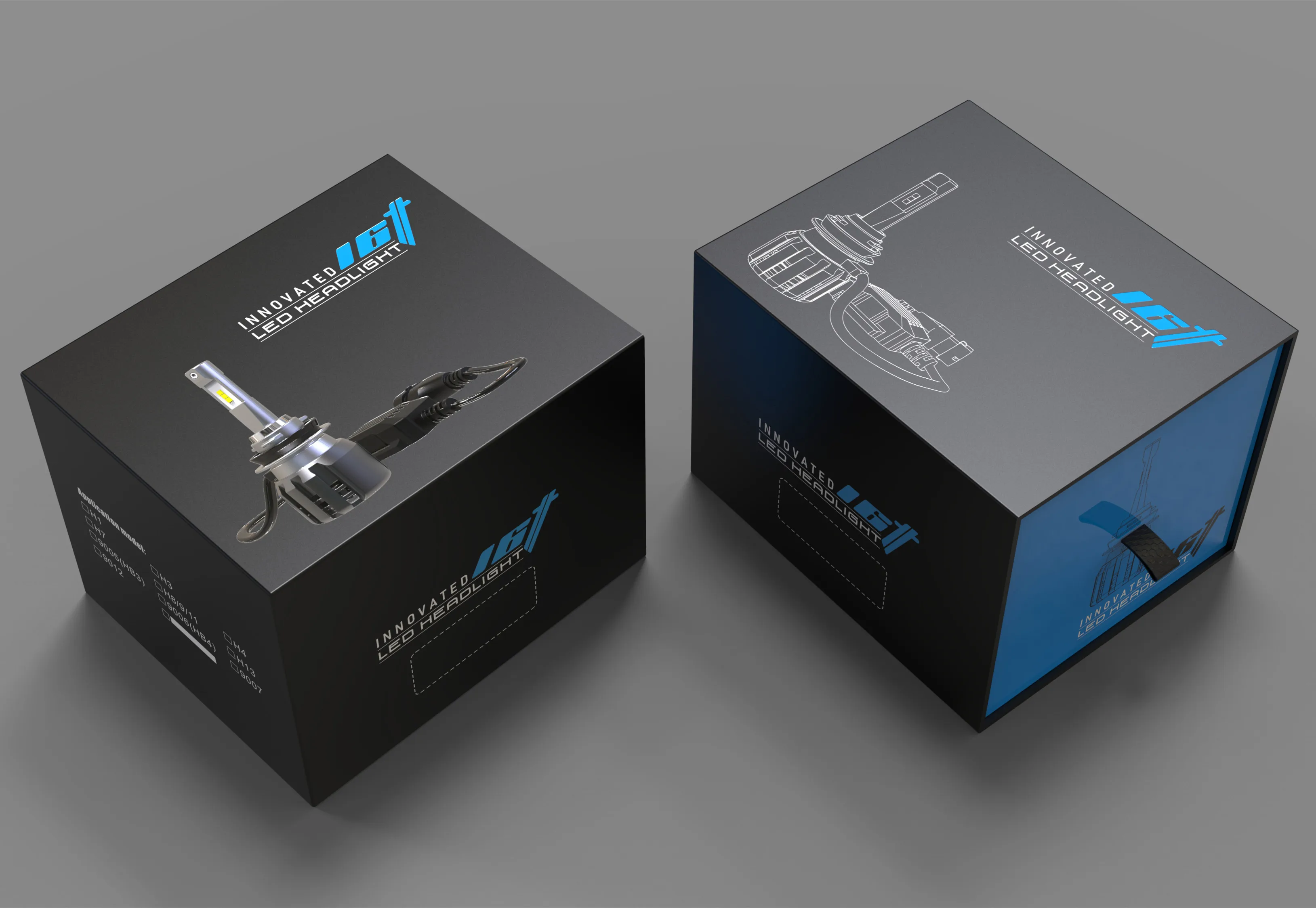 汽车配件 i6t led 52w 汽车大灯防水头灯 h13 h4 h11 9005 9006 5202